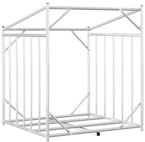 Tűzifa állvány esővédővel 100,5x100,5x110,5 cm horganyzott acél