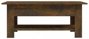 füstös tölgy színű szerelt fa dohányzóasztal 102 x 55 x 42 cm