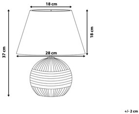 Krémfehér kerámia asztali lámpa 37 cm SADO Beliani