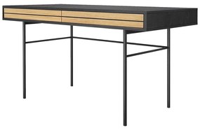 Stripe fekete íróasztal, 130 x 60 cm - Woodman