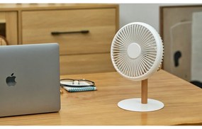 Krémszínű asztali lámpa ventilátorral, távirányítóval (magasság 26 cm) Beyond – Gingko