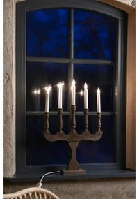 Markslöjd 706280 - Karácsonyi gyertyatartó SVANEHOLM 5xE10/3W/230V fenyő/barna