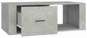 betonszürke szerelt fa dohányzóasztal 100x50,5x35 cm
