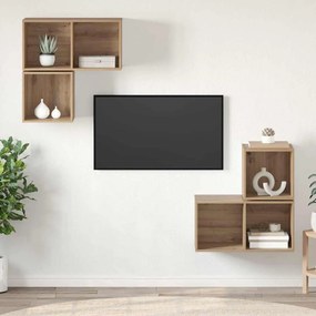 TV szekrény garnitúra 4 pcs kézműves tölgy 37 x 37 x 72 cm