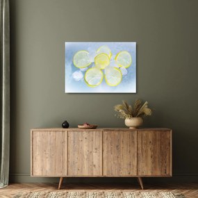 Citrom a jégben képe (üvegen) (70x50 cm)
