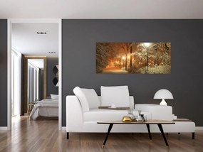 Kép - havas park (120x50 cm)