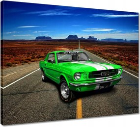 Vászonkép 50x40 Zöld Mustang a sivatagban