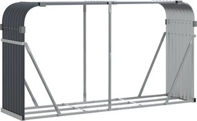 vidaXL antracitszürke horganyzott acél rönktartó 180 x 45 x 100 cm