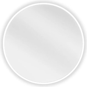 Mexen Loft 50 cm-es kerek fürdőszobai tükör, fehér keret - 9850-050-050-000-20