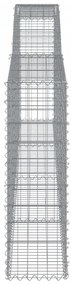3 db íves horganyzott vas gabion kosár 400x30x100/120 cm