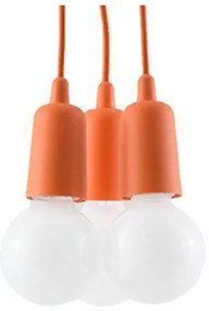 Csillár zsinóron DIEGO 3xE27/60W/230V narancssárga