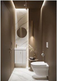Cersanit Larga Oval CleanOn - függő WC csésze SLIM ülőkével, hőre keményedő, fehér, S701-472