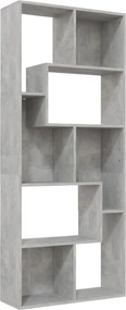 vidaXL betonszürke szerelt fa könyvszekrény 67 x 24 x 161 cm