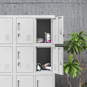 Dupla BHP szociális szekrény szürke: ROBERT 2 Plus