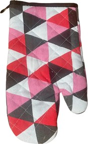 Normál sütőkesztyű fogantyúval Triangulo rózsaszín TiaHome