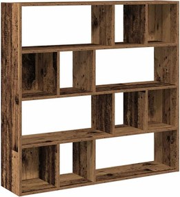 vidaXL Könyvszekrény/szobaosztó régi fa 105x24x102 cm