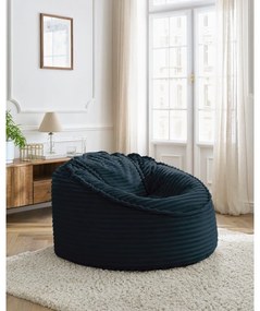 Sötétkék kordbársony babzsákfotel Socrate – Bobochic Paris