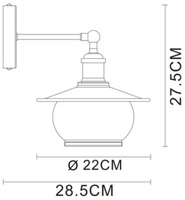 Globo 69030W - Fali lámpa 1xE27/60W