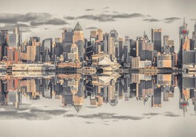 Poszter 100x70cm Panorámás kilátás Alsó-Manhattan panorámájára, Assaf Fr