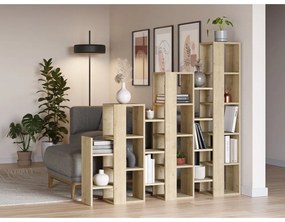 Natúr színű polcos állvány tölgyfa dekorral 158x151 cm Anissa – Marckeric