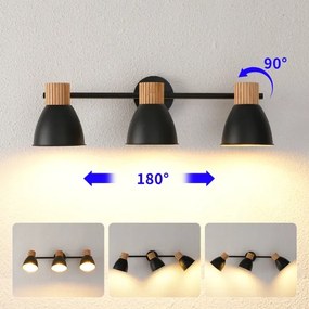 Brilagi - Spotlámpa ODENSE 3xE14/10W/230V kaucsukfa/fekete