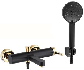 Rea Polo, kádcsaptelep zuhanygarnitúrával, fekete-arany, REA-B9979
