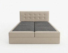 Kárpitozott boxspring ágy DIRELIS TRINITY 140x200 cm bézs Matrac: Bonell rugós matrac