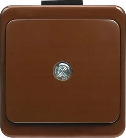 Falra szerelhető csengőkapcsoló barna IP44 háttérvilágítással Smart Abex