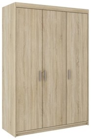 ELLENA 3D ruhásszekrény, 190x133x53 cm, lefkas tölgy
