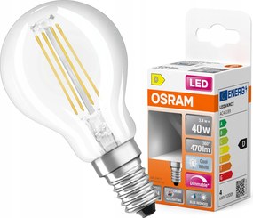 Led izzó P45 Golyó E14 3.4W 40W 4000K CRI90 Filament Tompítható Osram