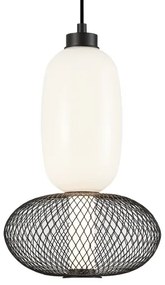 LED Csillár zsinóron ARAME LED/15W/230V átm. 22 cm fekete