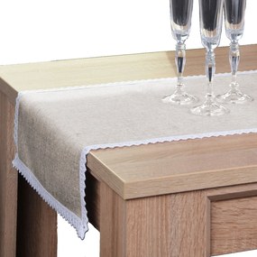 foltálló csipkés futófelület Malaga 40x220 bézs