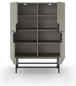 Zöldesszürke szekrény 100x128 cm Eldia – Marckeric