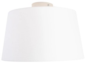 Mennyezeti lámpa lenvászon búrával fehér 35 cm - Combi fehér
