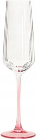 Brill pezsgős pohár rózsaszín lábbal 0,27 l Homla