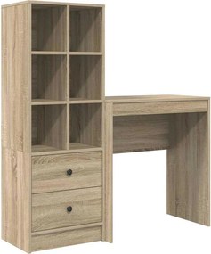 vidaXL Asztal fiókkal 2 pcs Sonoma tölgy