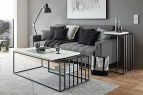 Juba dohányzóasztal matt fehér 120cm