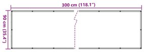 antracitszürke oxford-szövet erkélyparaván 90 x 300 cm