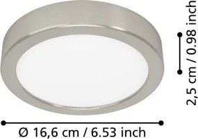 Eglo 901315-LED Mennyezeti lámpa FUEVA LED/7,5W/230V 2700/4000/6500K átm. 16,6 cm króm