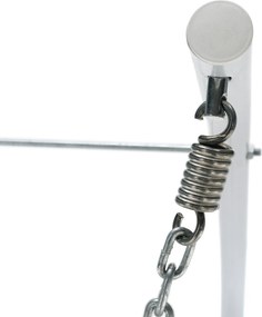 Függő dupla fotel, fehér/minta virág, DALVEA 2 NEW