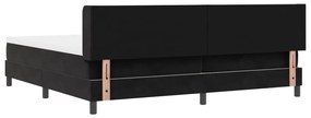 Rugós Ágy Matrac nélkül Fekete 200x200 cm Bársonyos