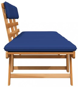 2 az 1-ben tömör akácfa kerti pad párnákkal 190 cm