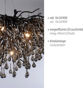 Paul Neuhaus modern függeszték icicle fekete pln2192-18