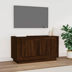 Barna tölgyszínű szerelt fa TV-szekrény 80x35x45 cm