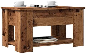 Antik fás szerelt fa dohányzóasztal 79 x 49 x 41 cm