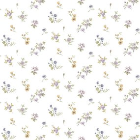 Parato Cristiana Masi Blooming Garden 11 Aria barna-kék virágos vlies tapéta – 8361