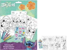 Disney Lilo és Stitch, A csillagkutya Aloha színező szett matricával