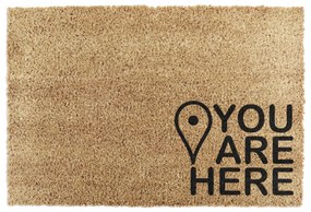 Kókuszrost lábtörlő 40x60 cm You Are Here – Artsy Doormats