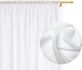 Függöny kész Fátyol fehér 140x250 Szalagos béka alagút függöny a nappaliba