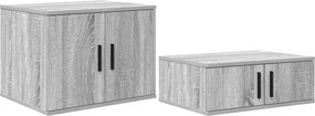 vidaXL Tárolószekrény 2 pcs Szürke Sonoma 108 x 41 x 40 cm Faanyag